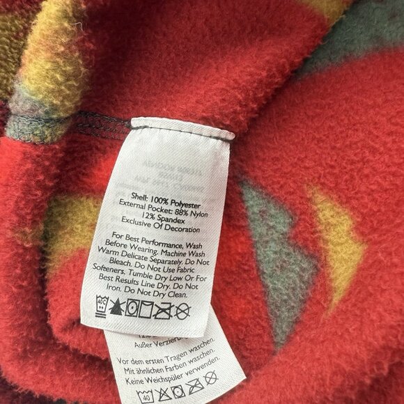 Eddie Bauer Mens M Red Mountain Fleece 1/4 Zip Long Sleeve Sweater - Picture 6 of 7